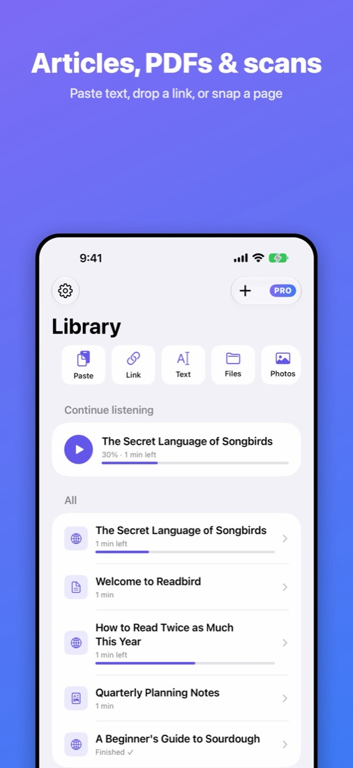 Library of articles and PDFs
